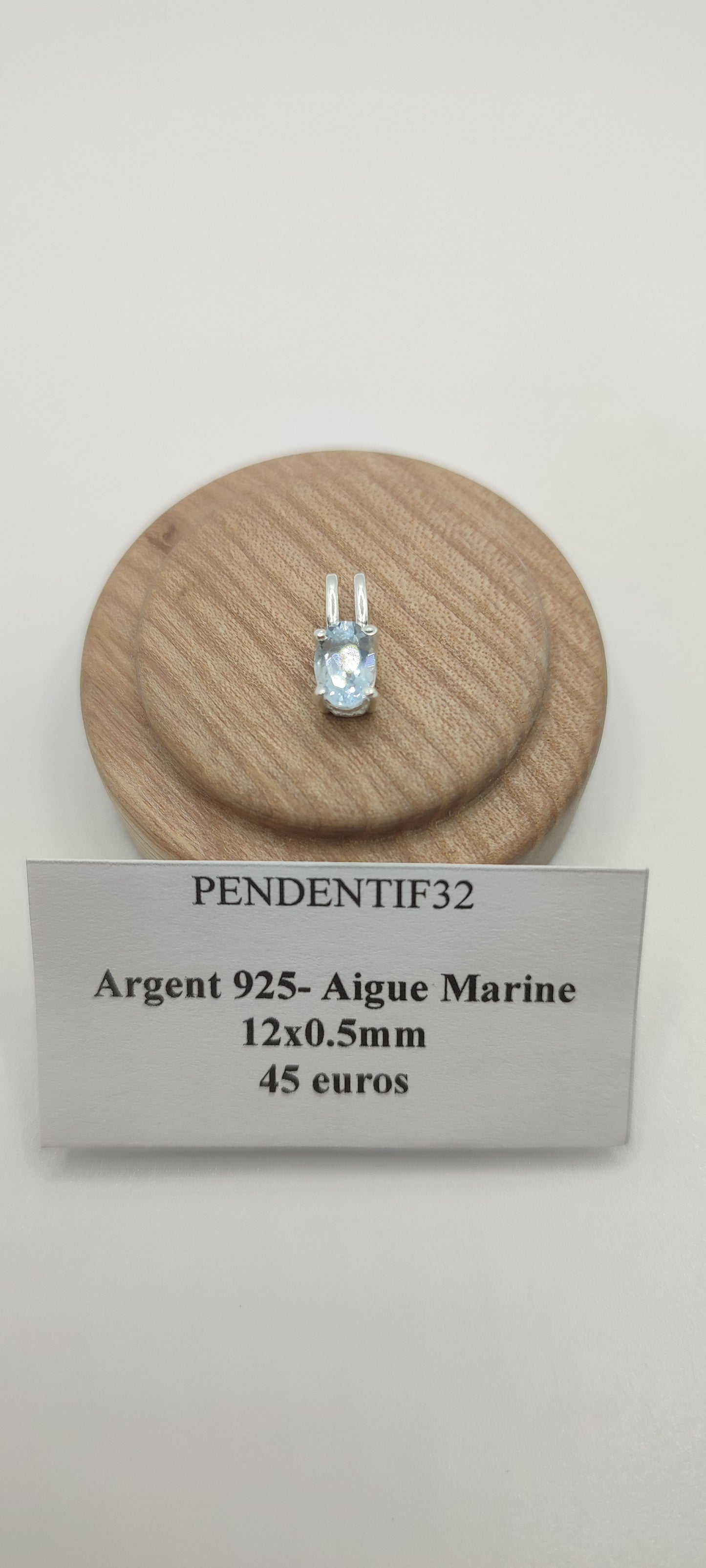 Pendentif Aigue Marine