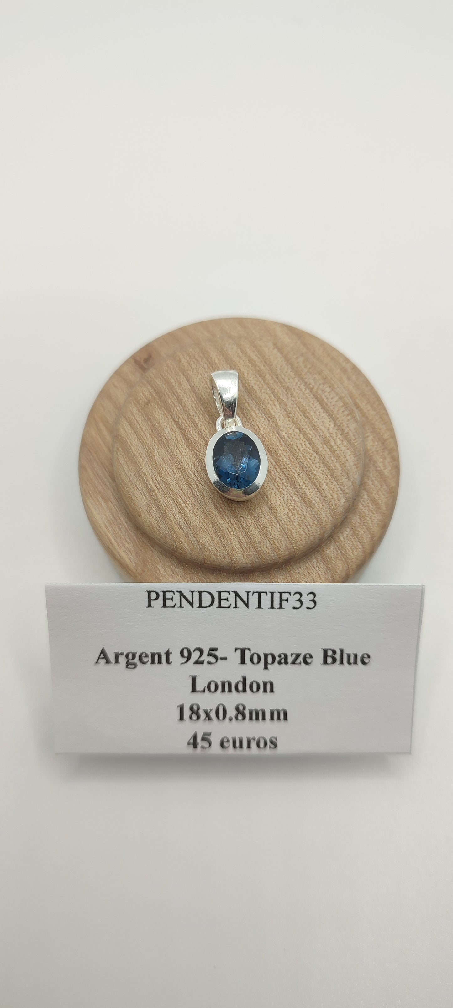 Pendentif Topaze Blue London