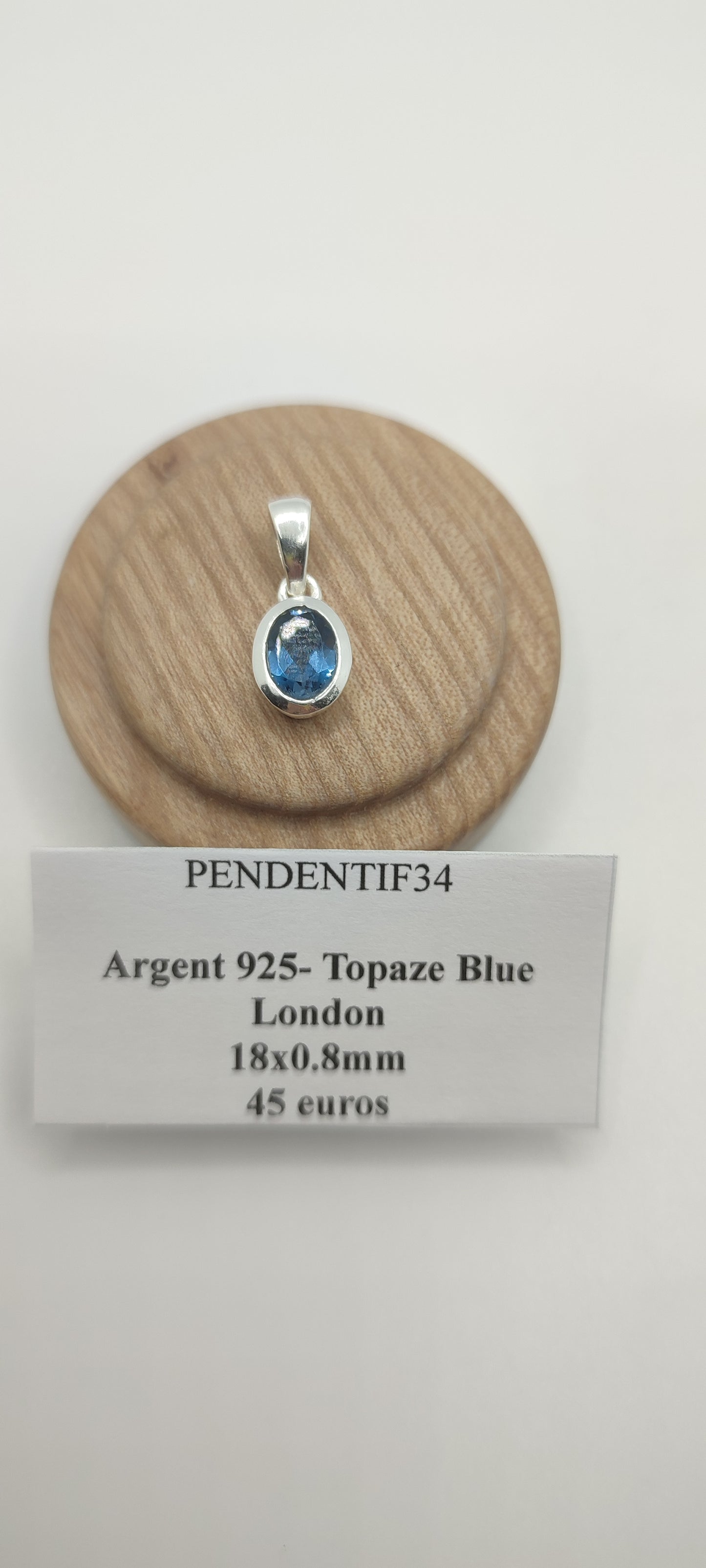 Pendentif Topaze Blue London