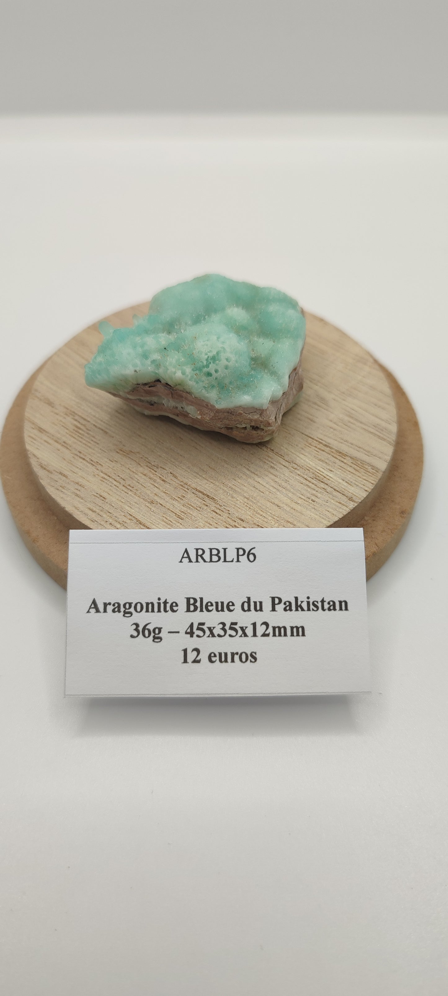 Aragonite Bleue du Pakistan