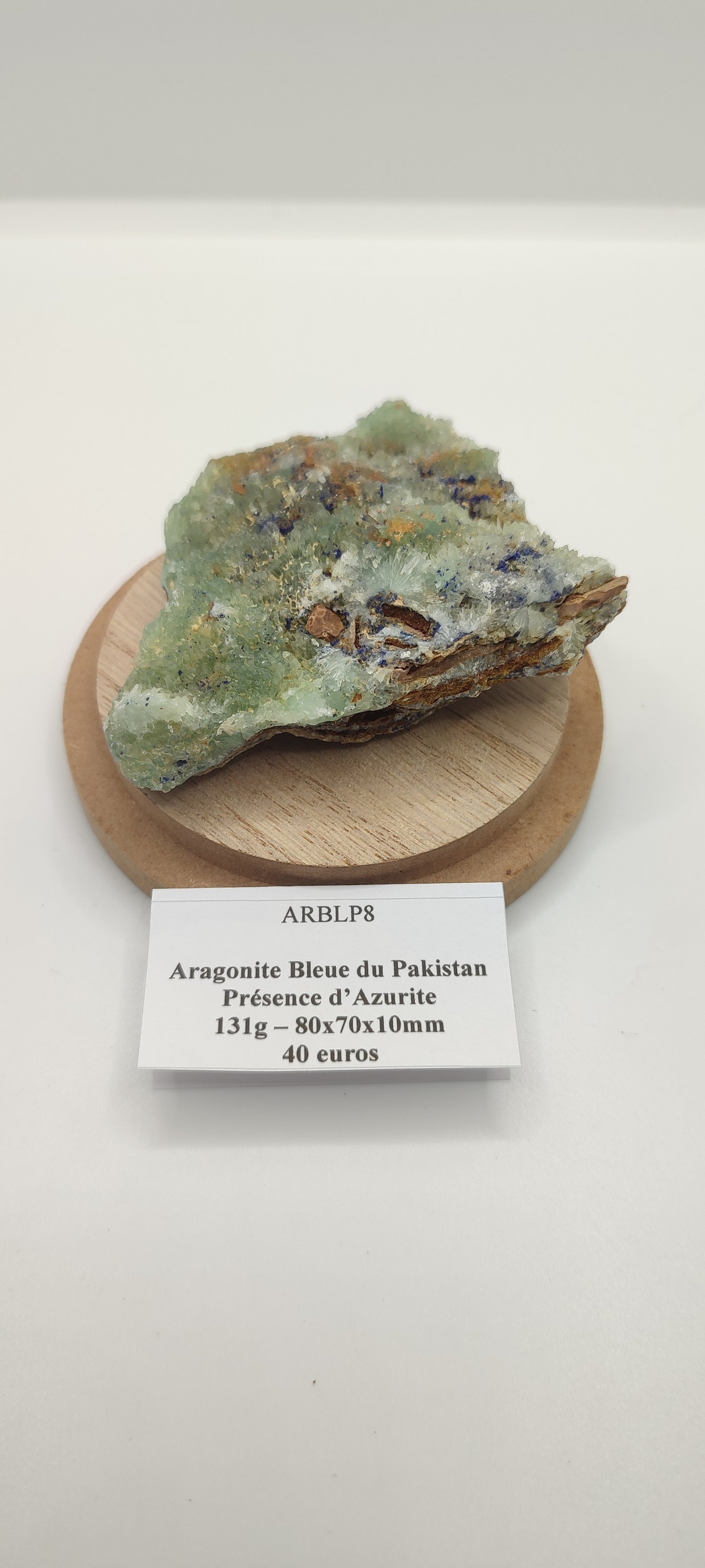 Aragonite Bleue du Pakistan