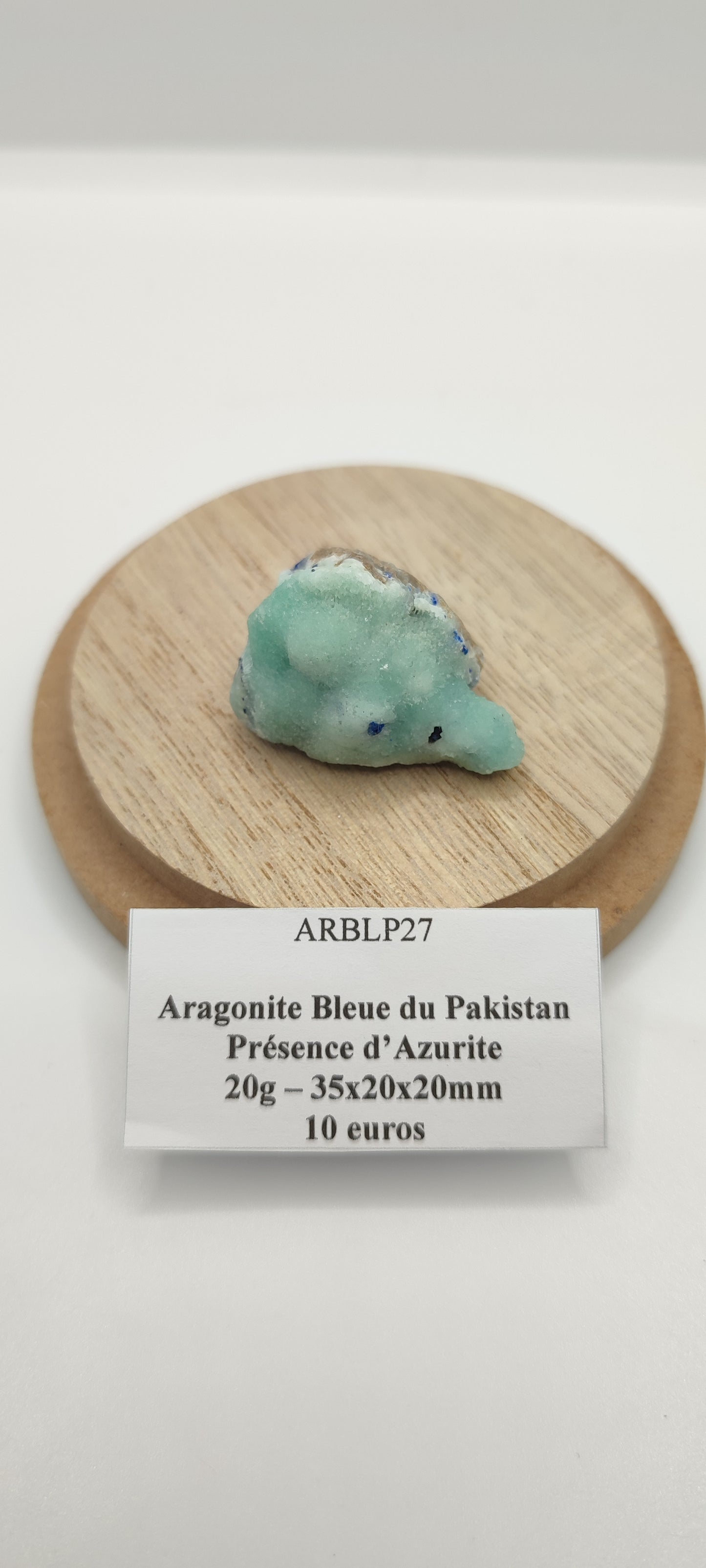 Aragonite Bleue du Pakistan