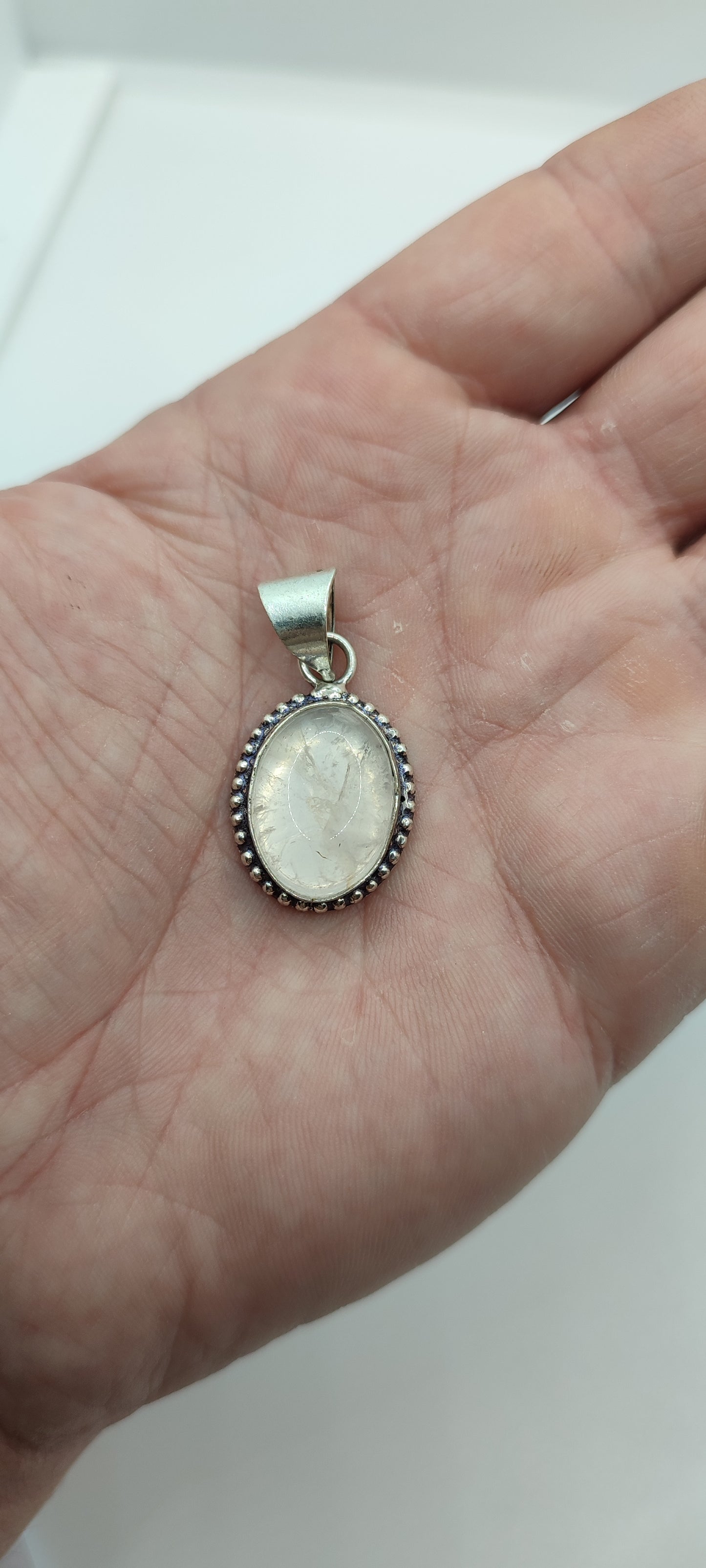 Pendentif Quartz Rose