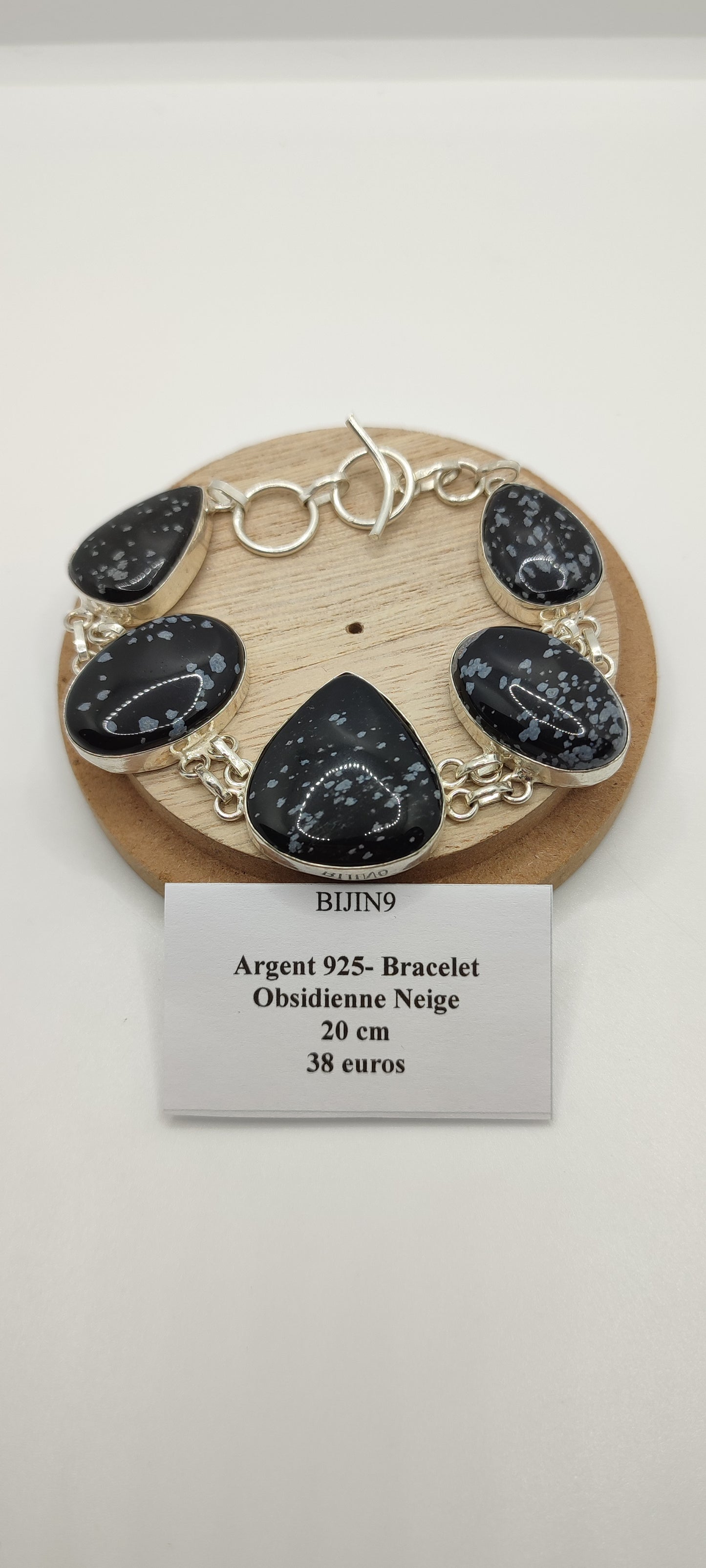 Bracelet Obsidienne Neige