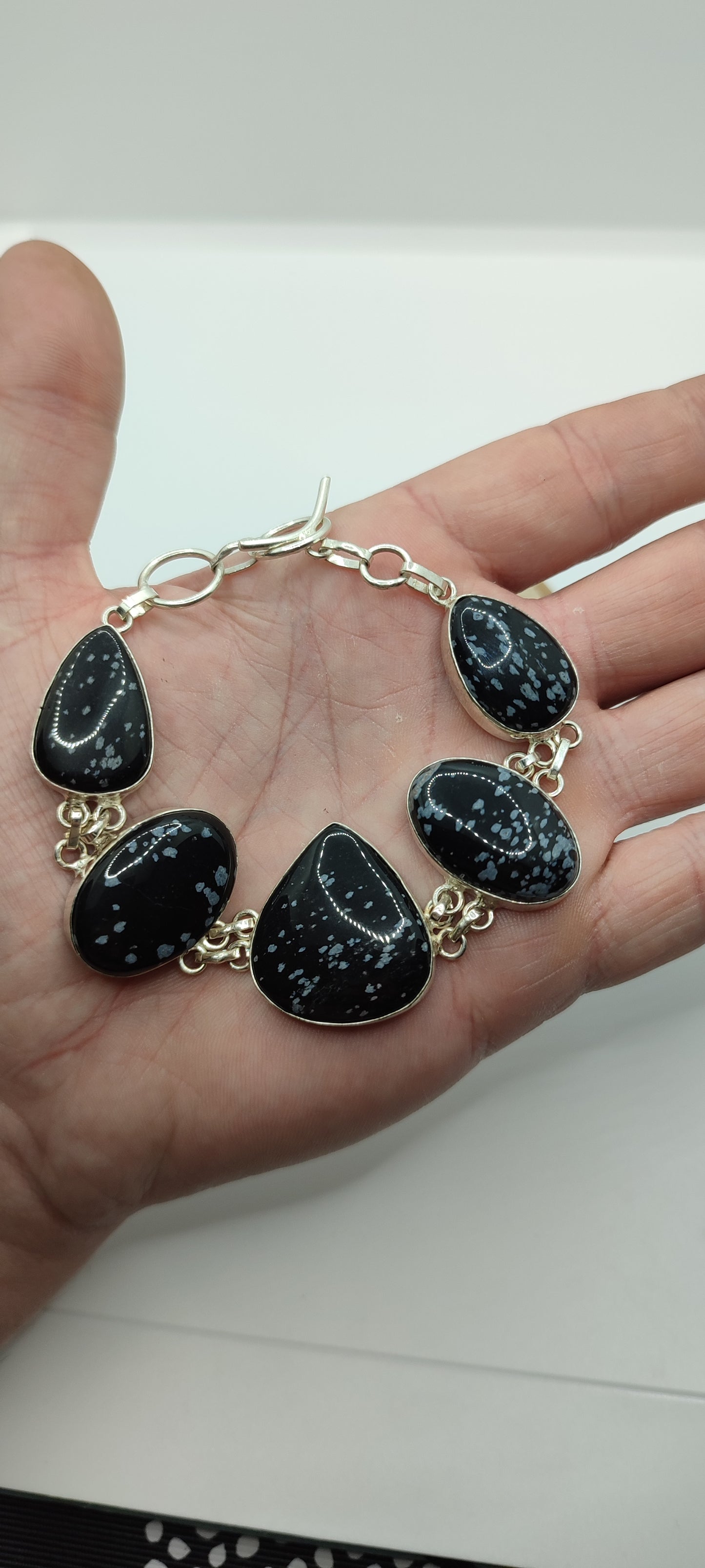 Bracelet Obsidienne Neige