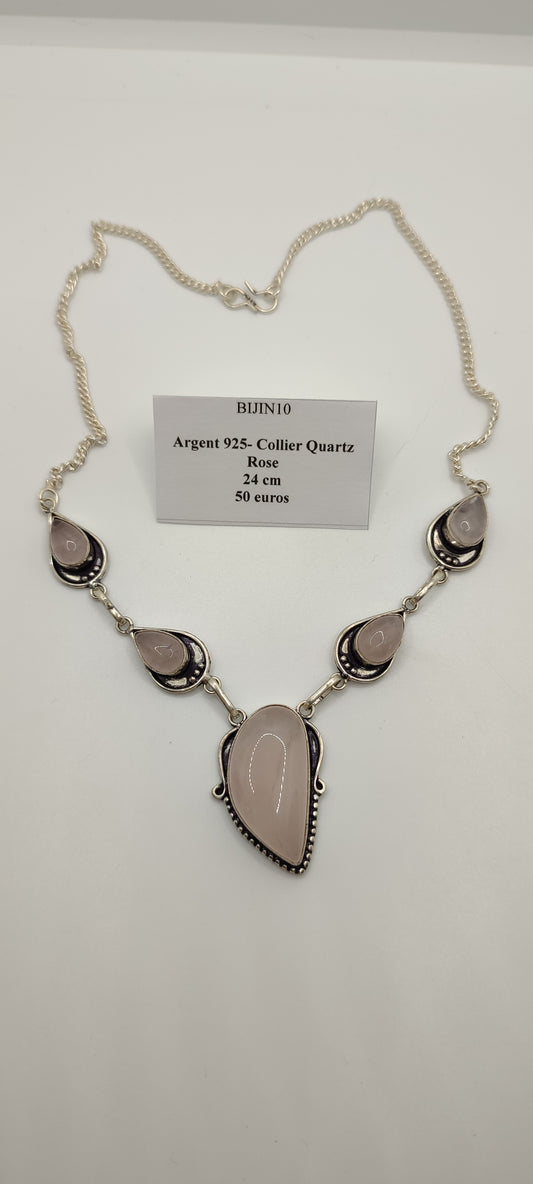 Collier Quartz Rose