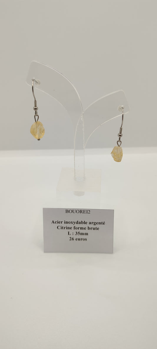 Boucles d'Oreilles Citrine