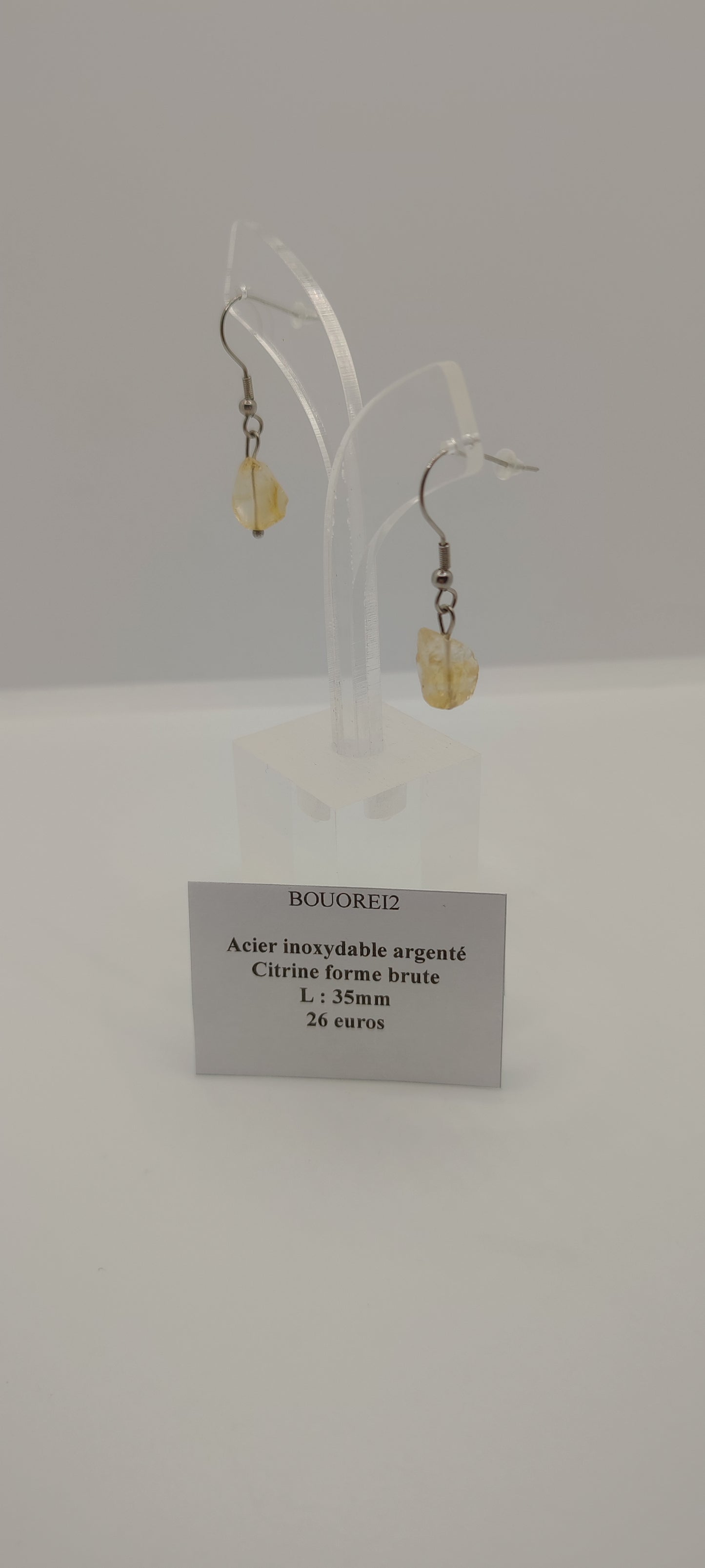 Boucles d'Oreilles Citrine