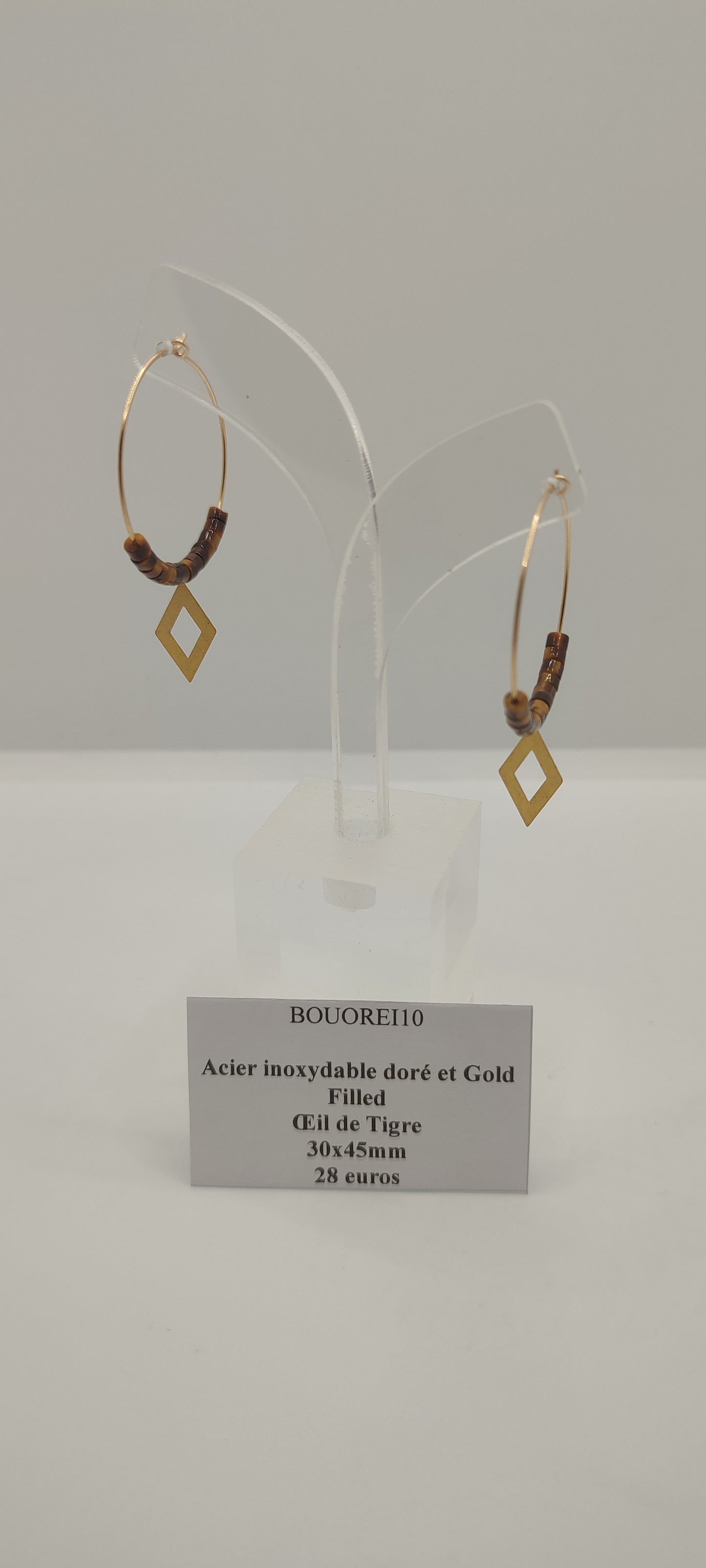 Boucles d'Oreilles Œil de Tigre