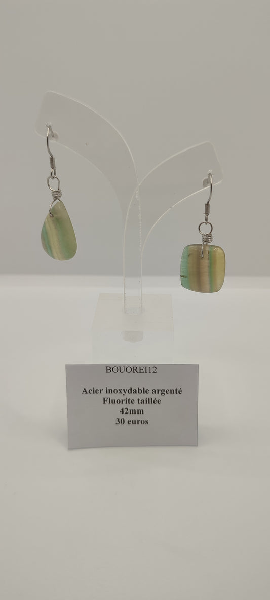 Boucles d'Oreilles Fluorite