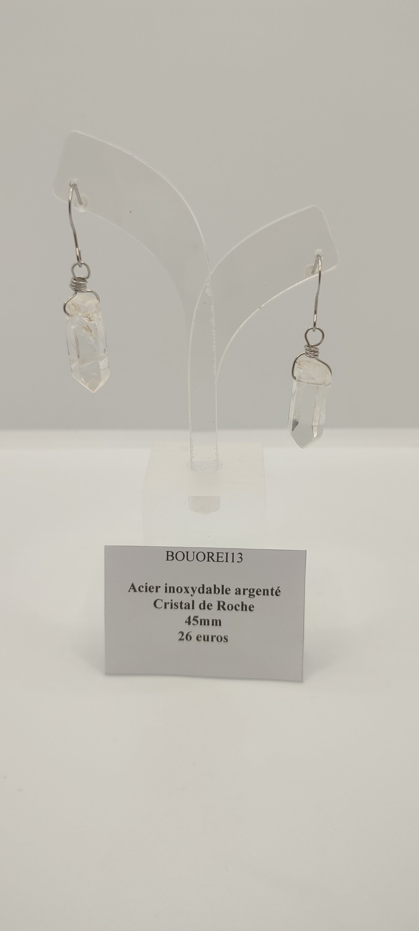 Boucles d'Oreilles Cristal de Roche