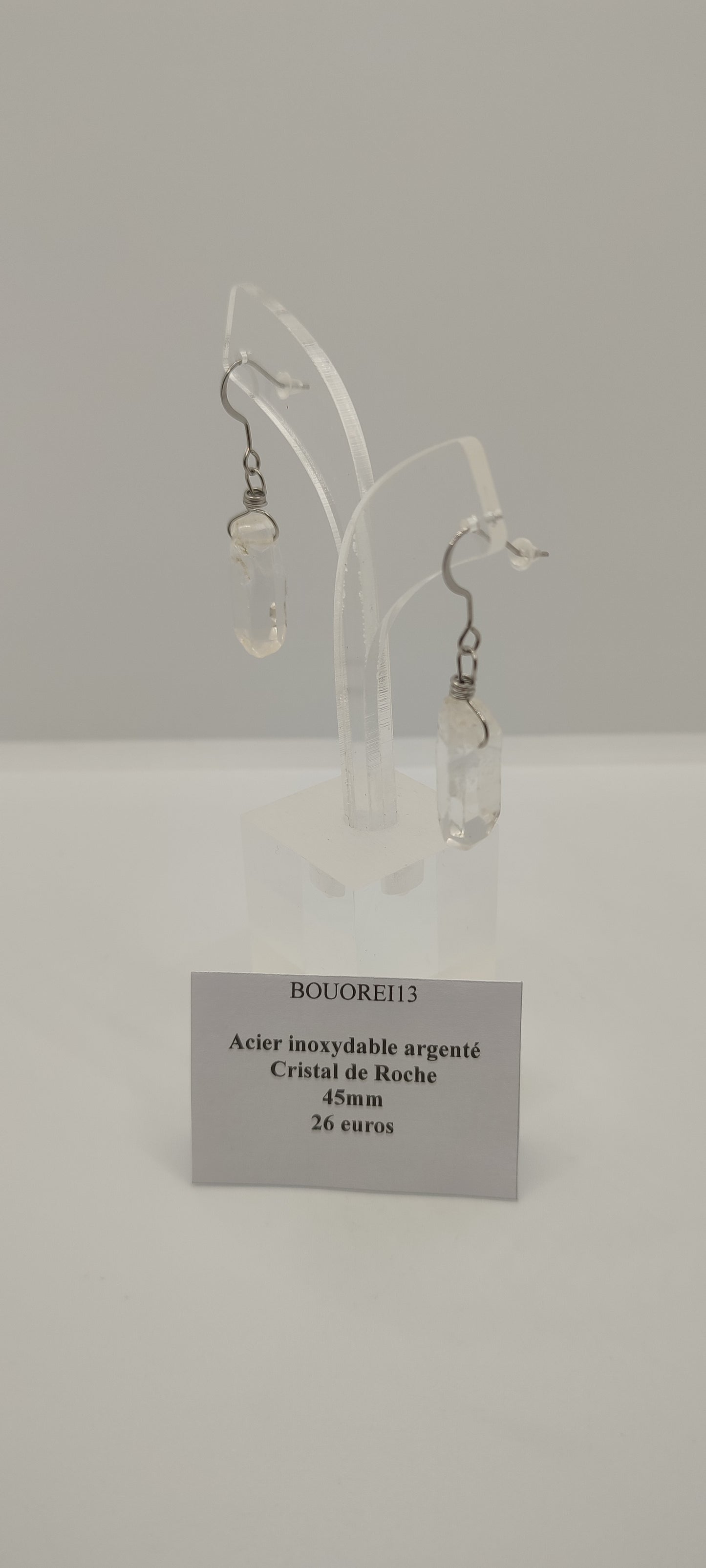 Boucles d'Oreilles Cristal de Roche