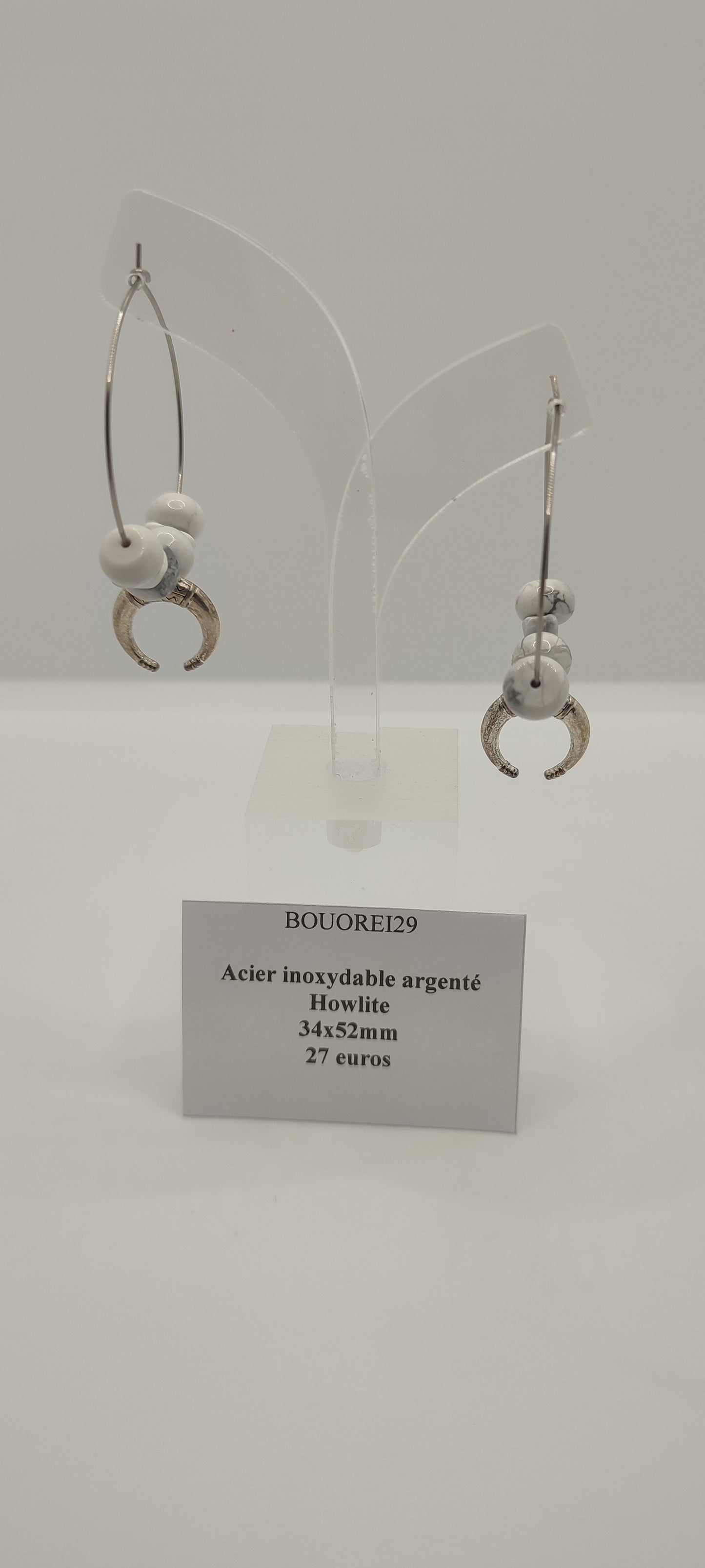 Boucles d'Oreilles Howlite