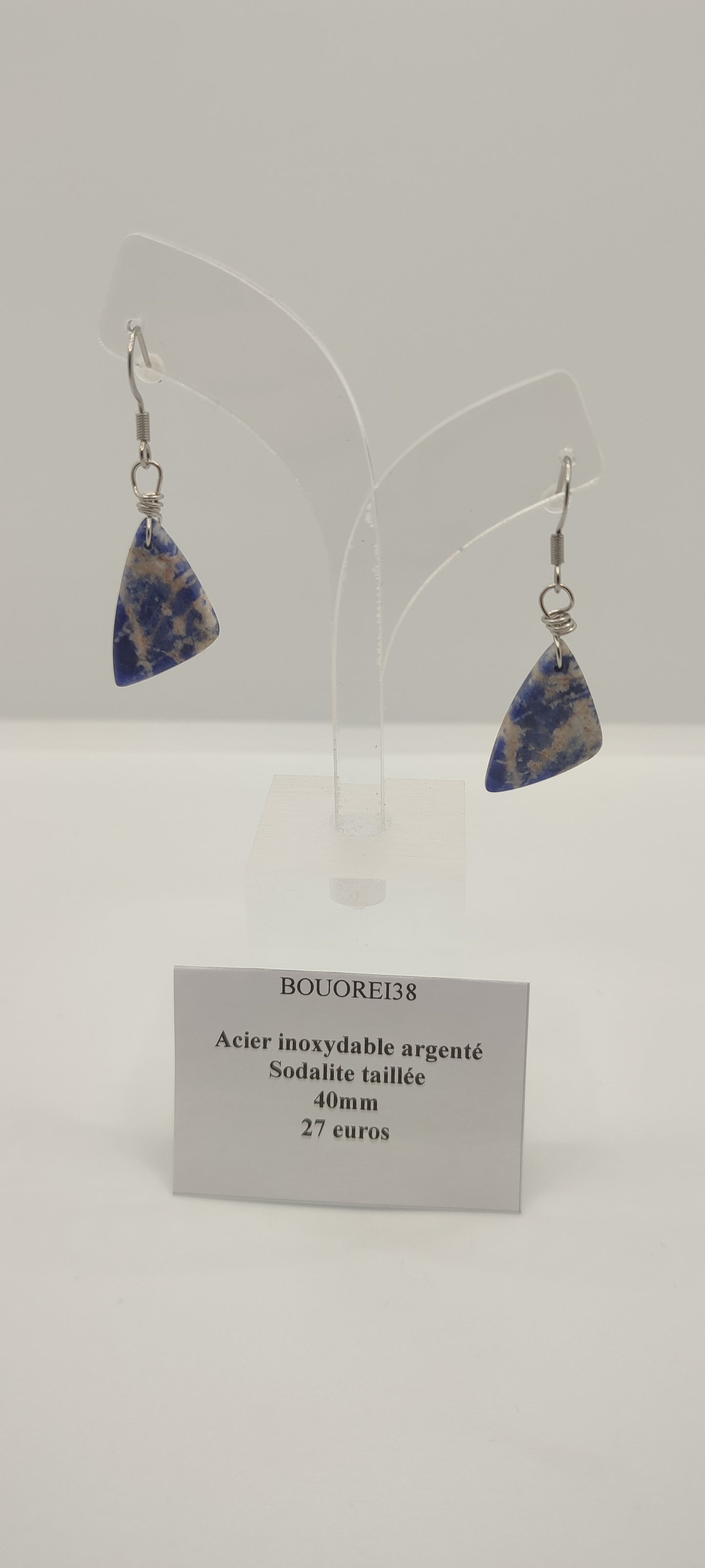 Boucles d'Oreilles Sodalite