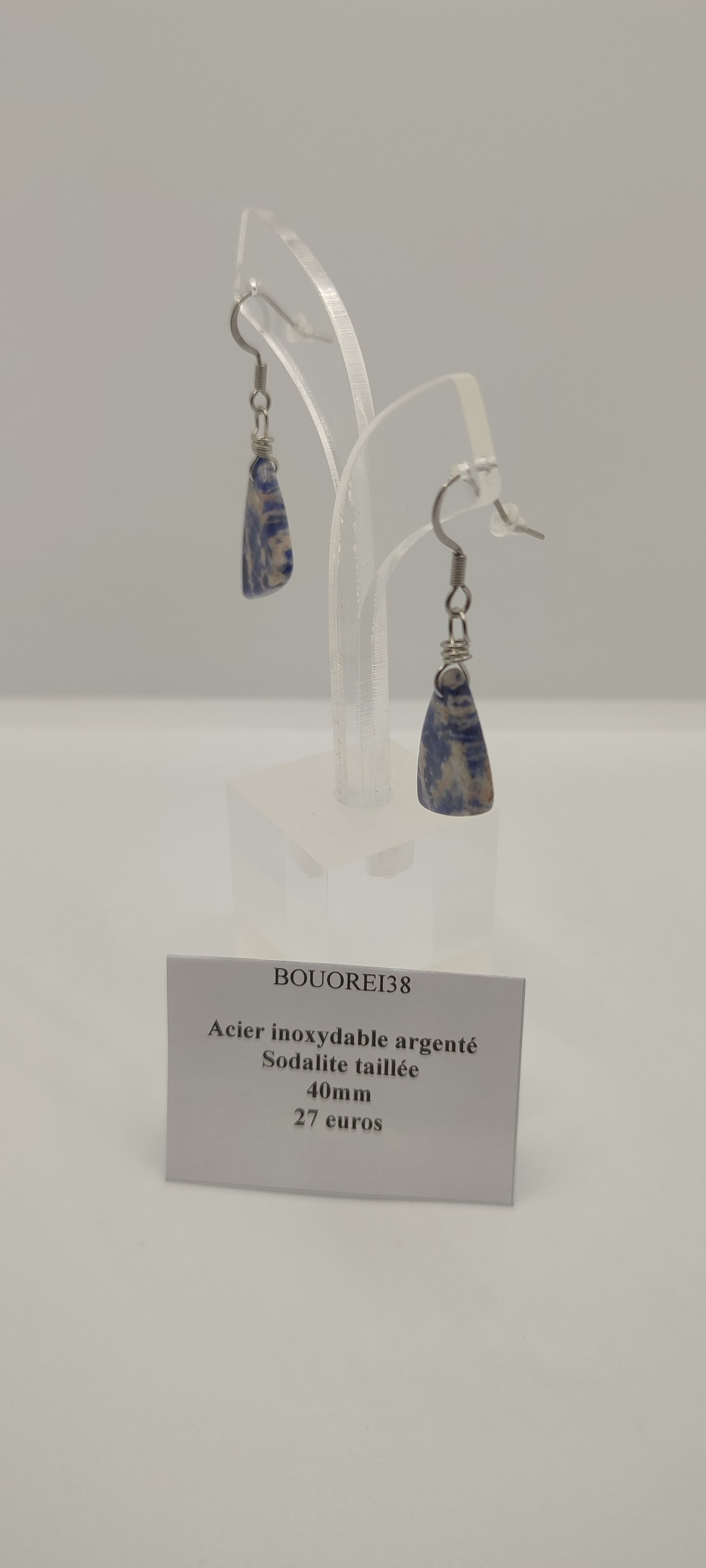 Boucles d'Oreilles Sodalite