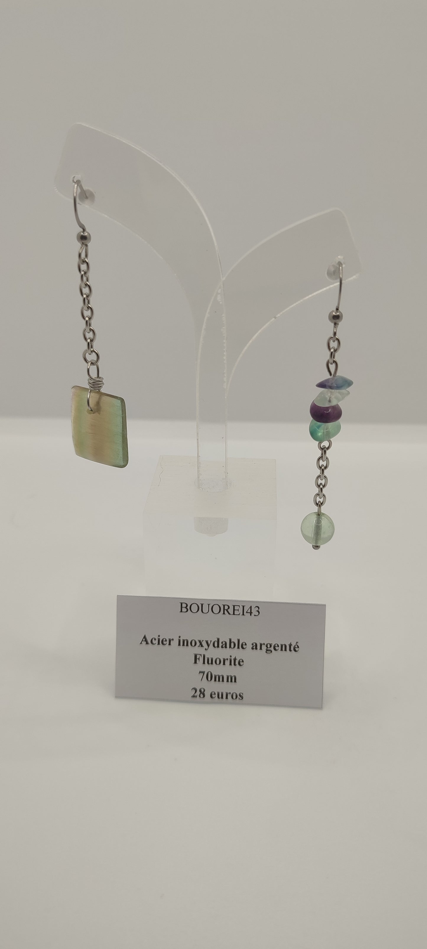 Boucles d'Oreilles Fluorite