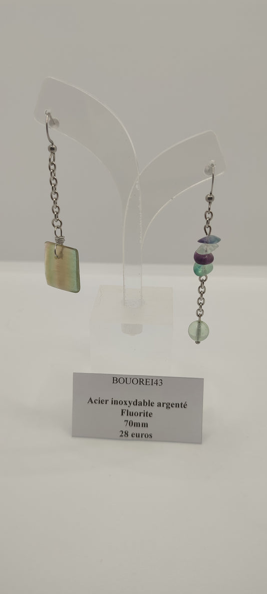 Boucles d'Oreilles Fluorite