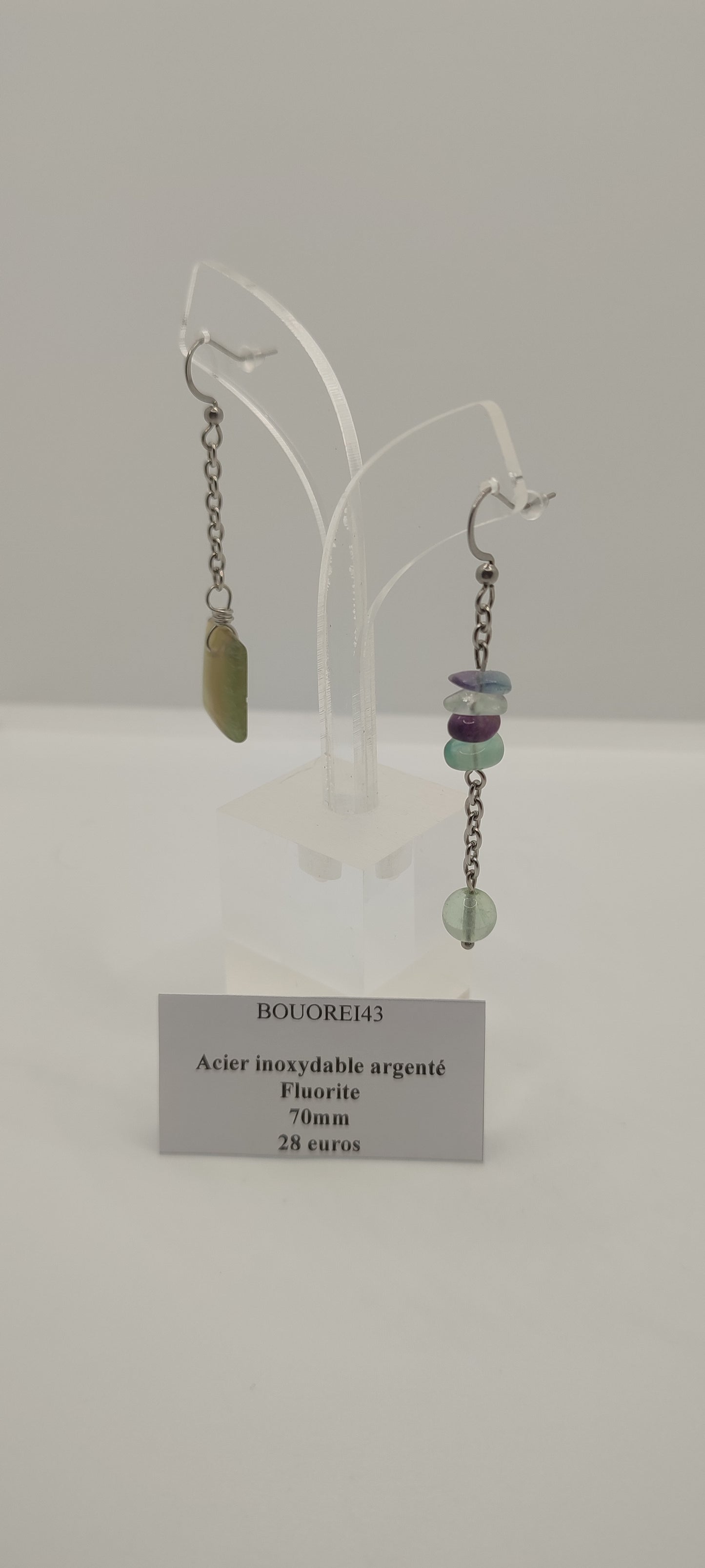 Boucles d'Oreilles Fluorite